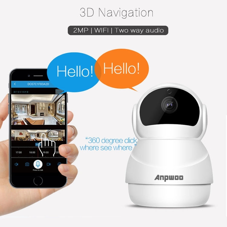 Anpwoo Warrior GM8135+SC2145 1080P HD WiFi IP Camera, Support Motion Detection & Infrared Night Vision & TF Card(Max 128GB), Warrior Anpwoo Warrior GM8135+SC2145 1080P HD WiFi IP Camera, Support Motion Detection & Infrared Night Vision & TF Card(Max 128GB), Warrior